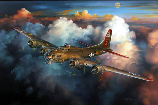 "Last Mission for Nine-O-Nine" - Randy Green - B-17 Flying Fortress Art